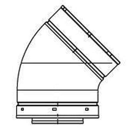 Majestic Pet Majestic DVP45 45 deg Elbow Venting Pipe DVP45